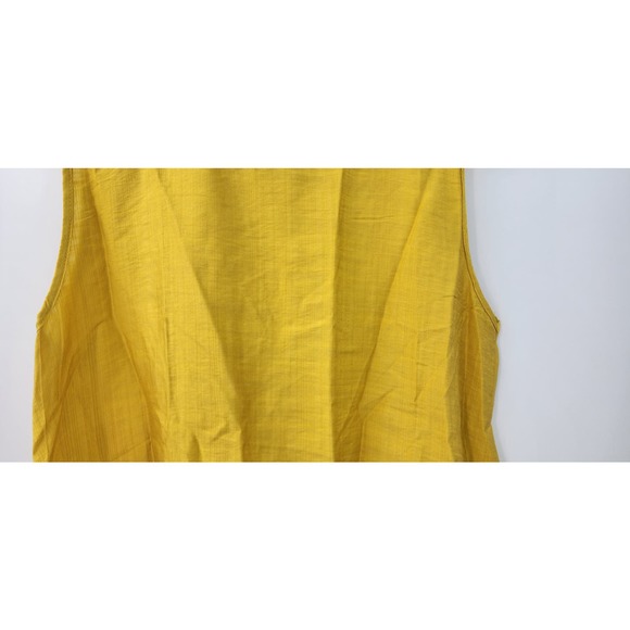 Luala Pyjamas Silk Mustard‎ Sleeveless Button Back Top 2XL - Picture 4 of 6